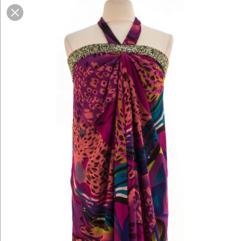 Silky knee length halter